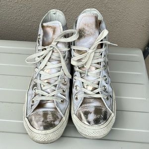 Coverse | metallic high ankle shoes
